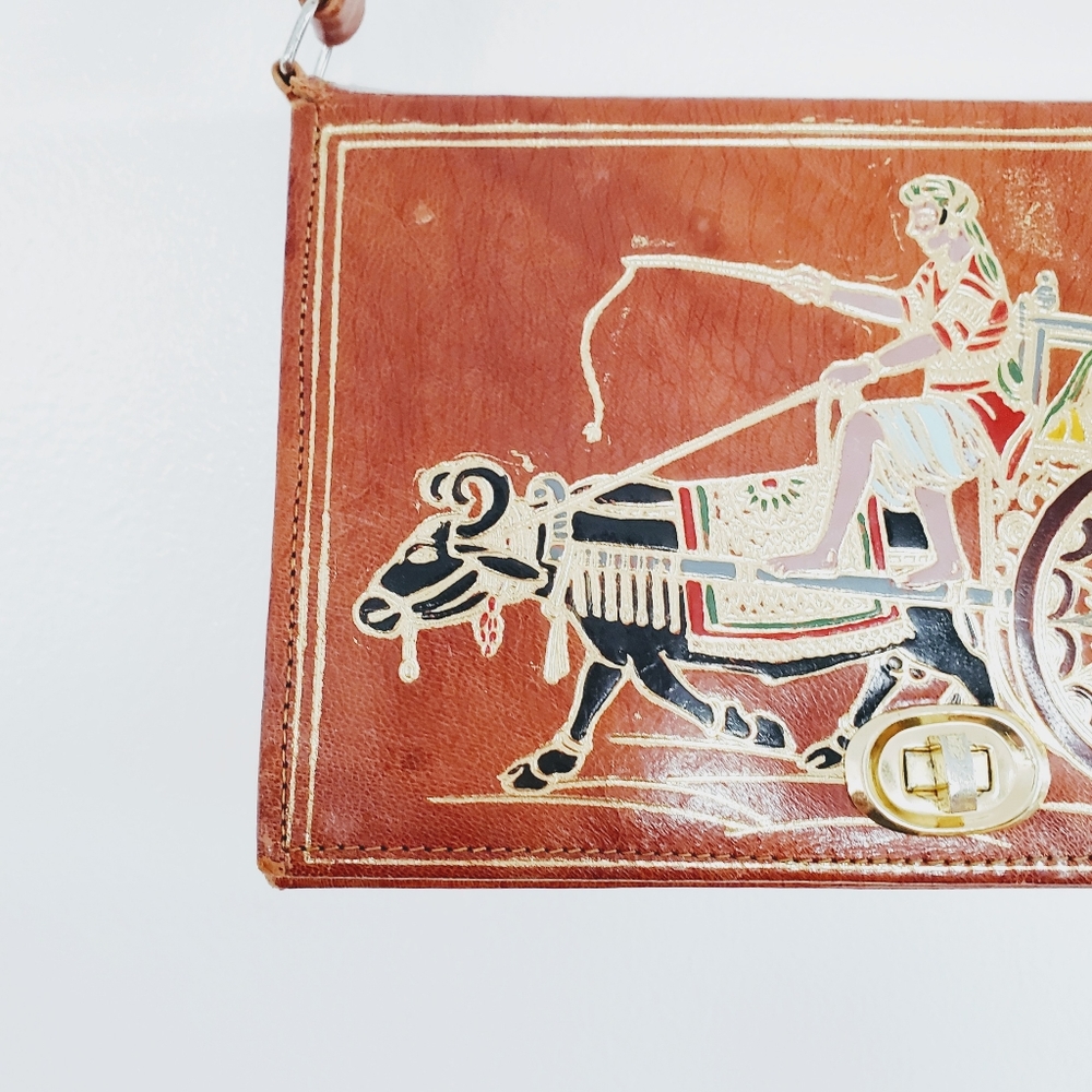 Vintage | Painted Scene Leather Bag - Picture 9 of 15